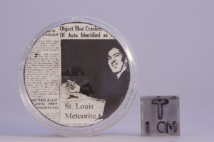 St Louis H4 Hammer Stone Meteorite - Hit moving car